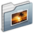 Pictures Folder Graphite Icon 48x48 png